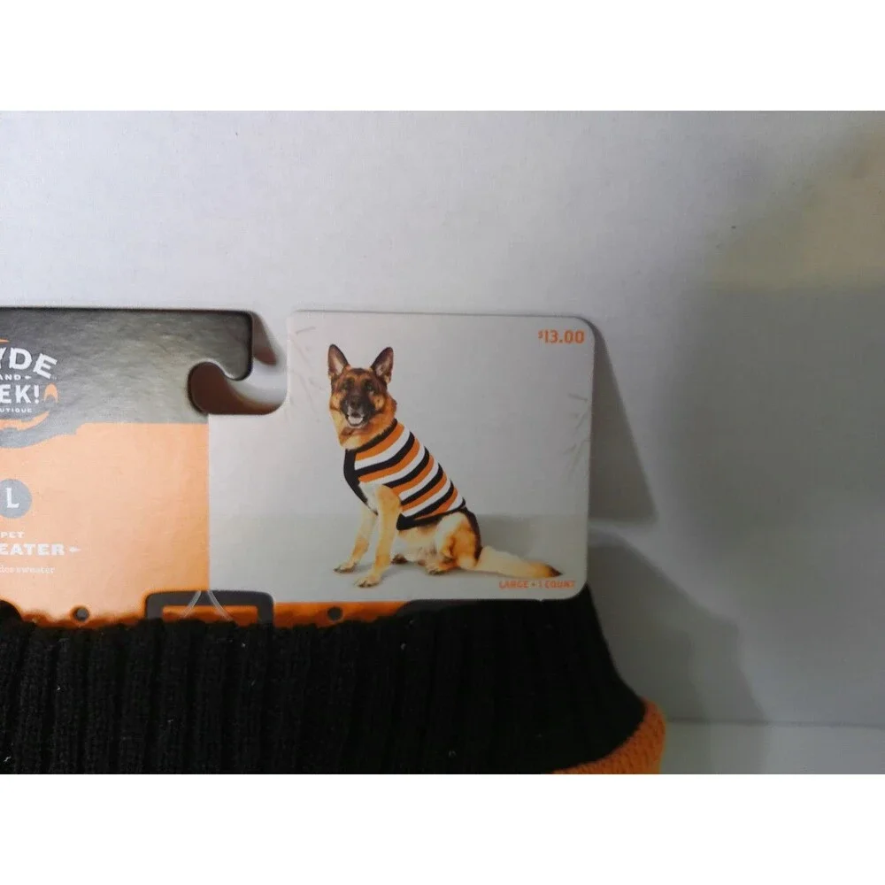 Target Hyde and Eek Pet Striped Halloween Costume Knit Sweater Large